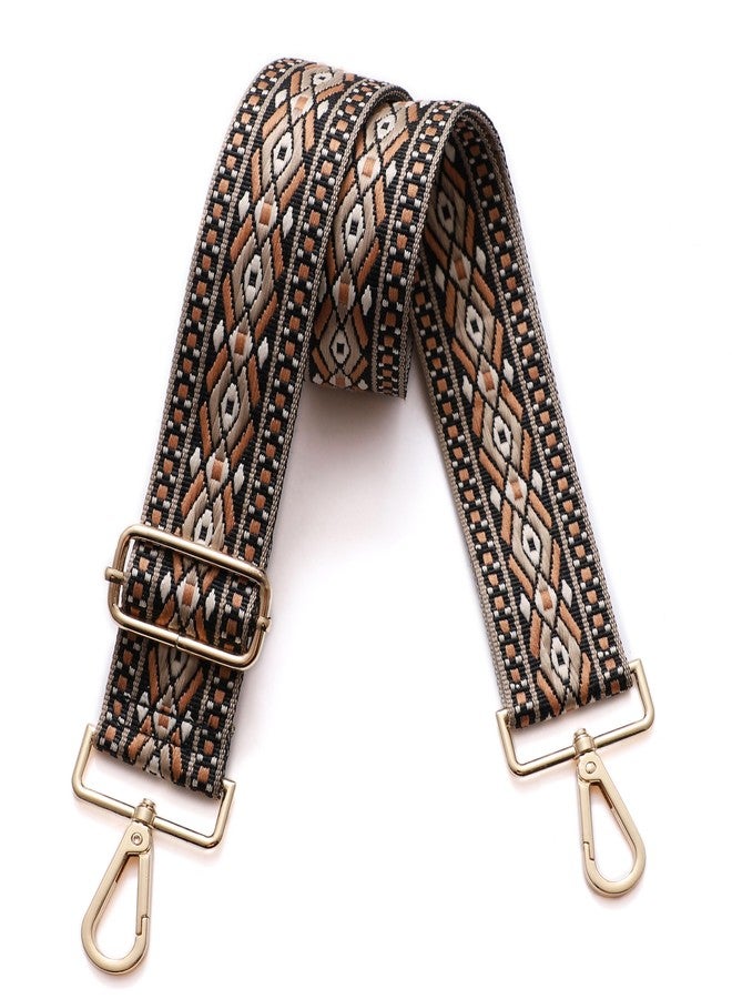 S-Jacorry Purse Strap Replacement Crossbody Wide Shoulder Strap Adjustable Canvas Straps Handbag Strap Replacement Belts, Gold Buckel-928, inch, Crossbody - Image 1