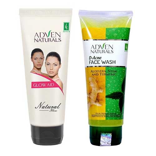 Adven Naturals DAcne Face Wash 100g  Glow Aid Cream 100g  Combo Set