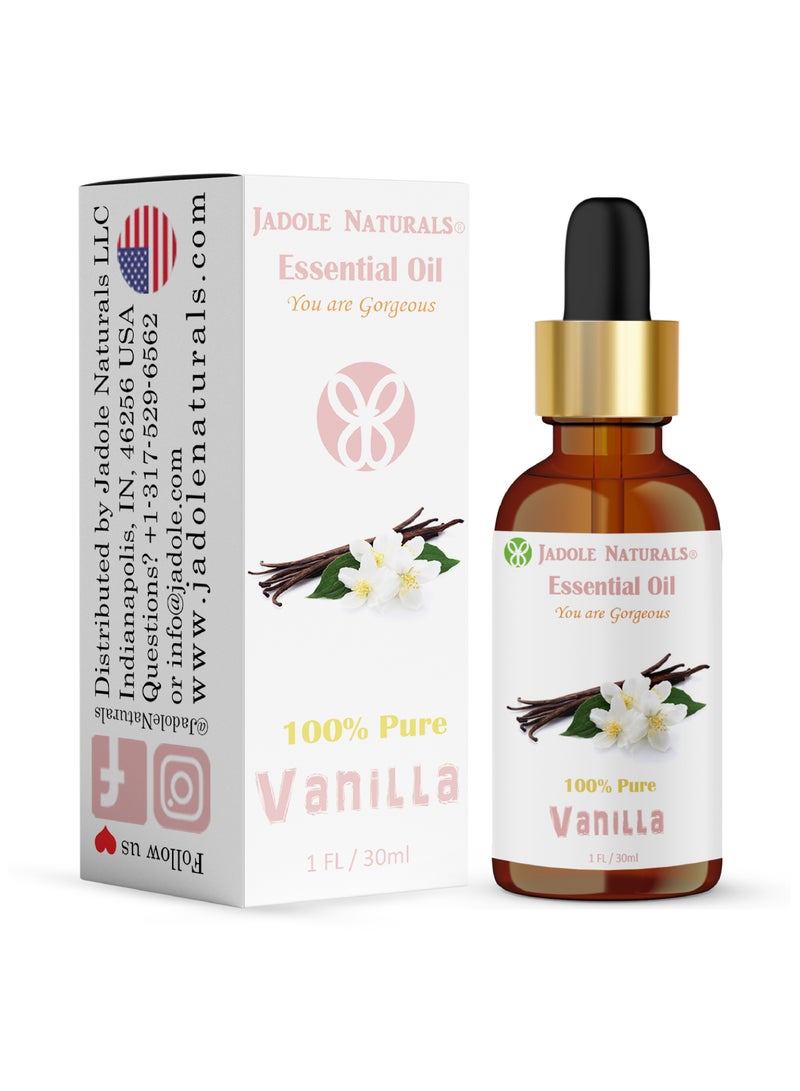 Jadole Naturals Vanilla Essential for Stress Relief, Relaxation and Sleep Oil, 30 ml  - Image 1