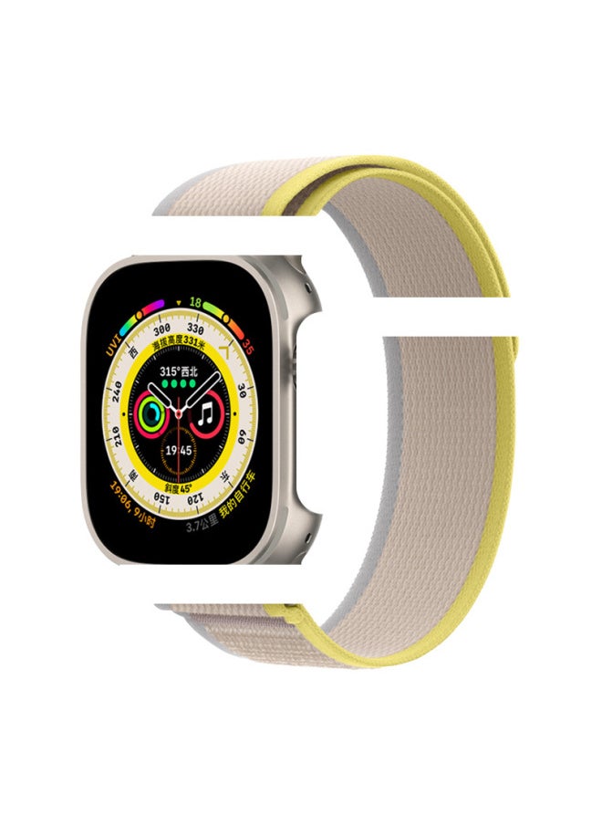 Generic - For Apple Watch 345678 Generation Ultra Wild Trail Loop Iwatch8 For Apple Nylon Watch With Velcro-Color:38/40/41/42mm Blue With Gray-02 - Image 1
