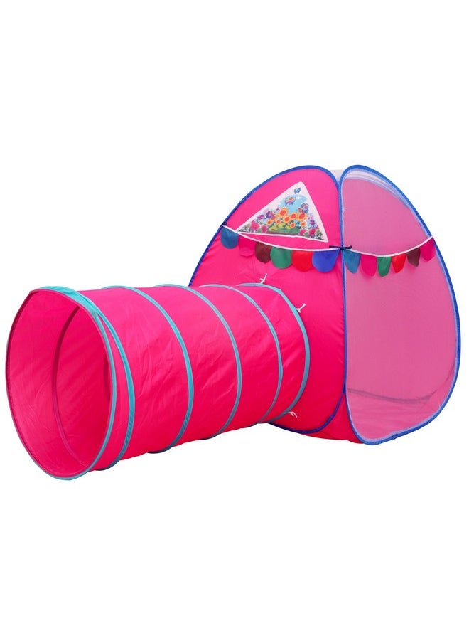 HomeCute Homecute Tunnel Tent for Kids, Kids Play Tunnel, Foldable Indoor & Out Door Crawl Through Tunnel for- Kids Toddler Babies Children, Tunnel Tent for Kids, Girls and Boys. (Tunnel with Igloo Tent Pink)  - Image 5