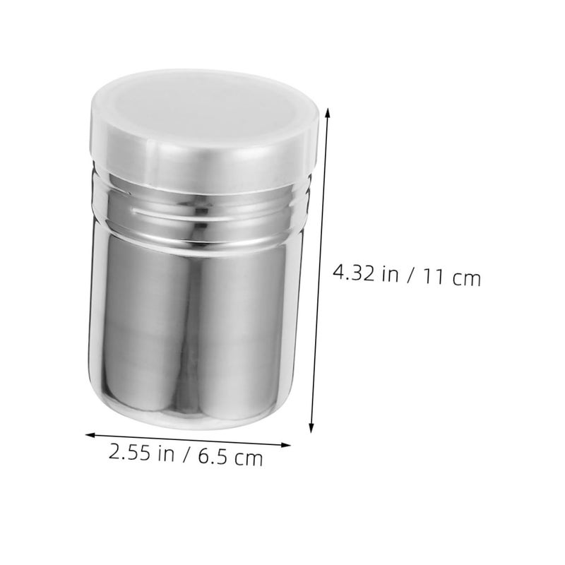 Stainless Steel Sugar Powder Shaker Lid Flour Sifter Sprinkler Dredger 11X6.5X6.5CM - Image 3