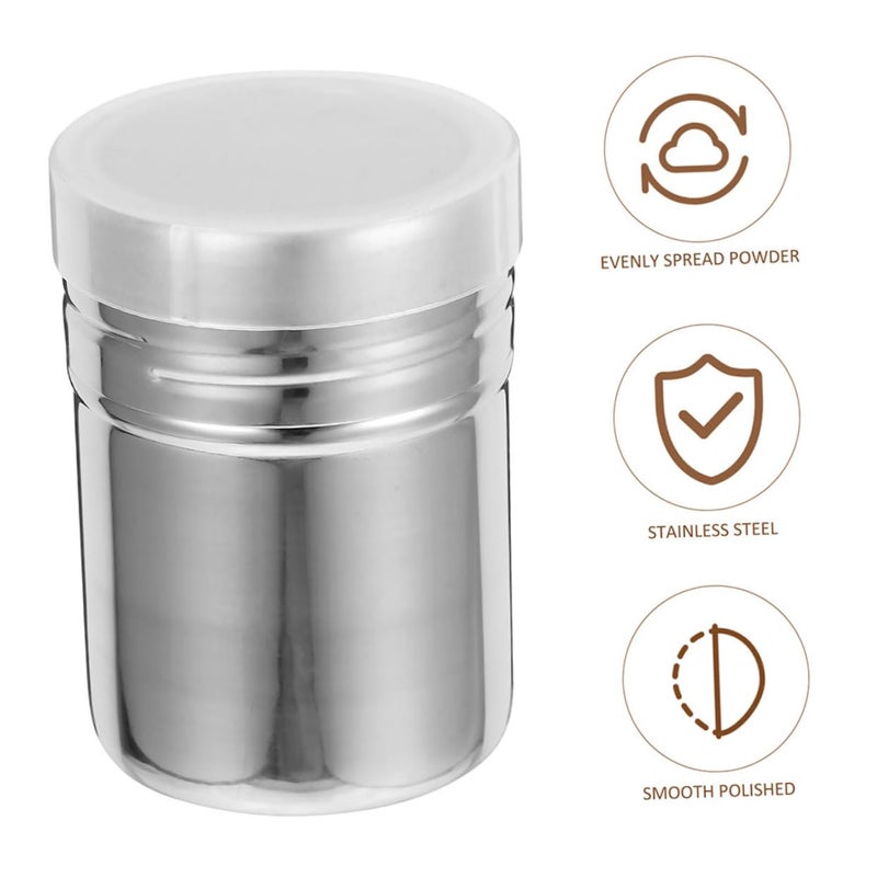 Stainless Steel Sugar Powder Shaker Lid Flour Sifter Sprinkler Dredger 11X6.5X6.5CM - Image 4