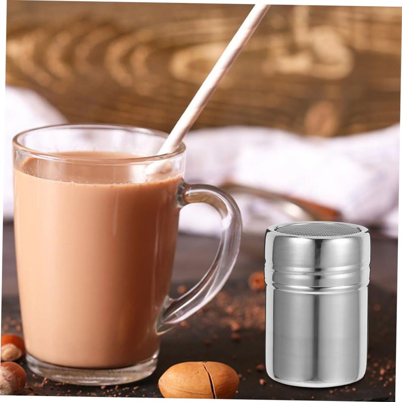 Stainless Steel Sugar Powder Shaker Lid Flour Sifter Sprinkler Dredger 11X6.5X6.5CM - Image 5