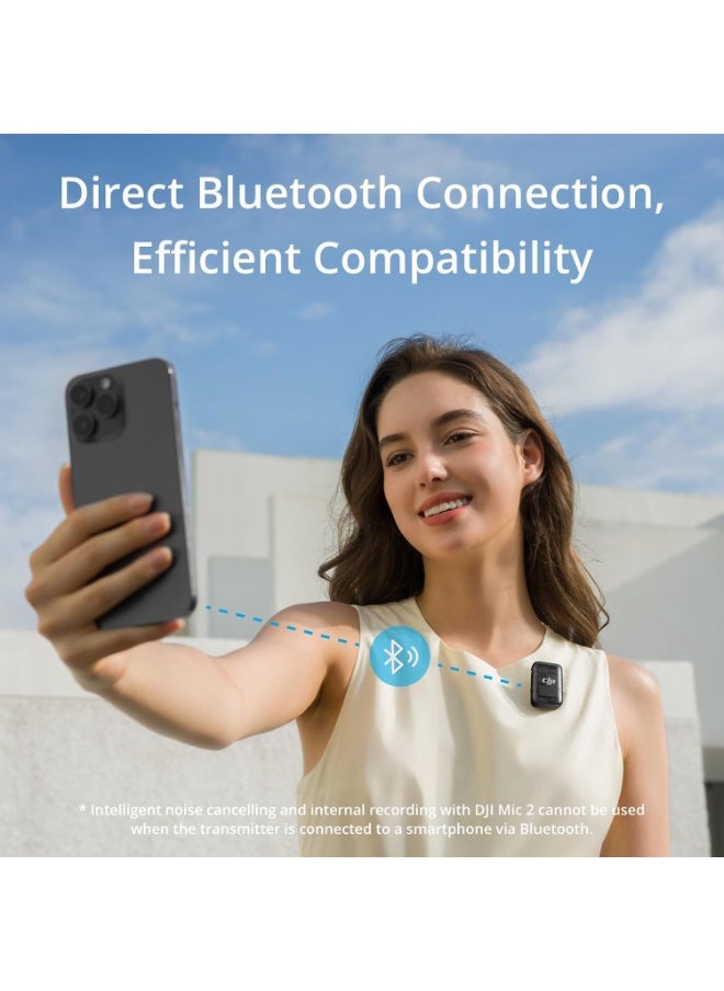 Dji World - DJI Mic Mini (1TX+1RX), Ultralight, Detail-Rich Audio, Noise Cancelling, Automatic Limiting, Wireless Mic for Camera/iPhone15-16/Android, Vlog, 400m Transmission- UAE Version, DJI Official Warranty Support - Image 1