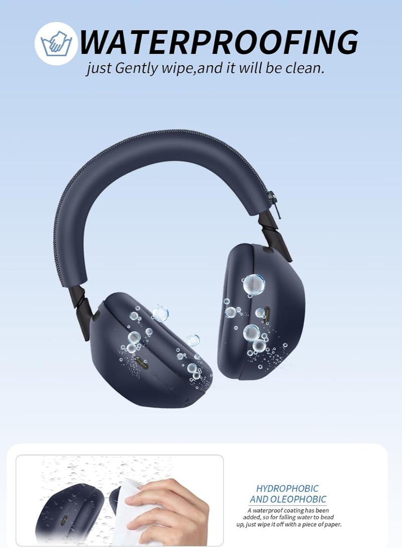 عام غطاء حماية لسماعات SONY WH-1000XM6 - مجموعة حماية شاملة 3 في 1: غطاء واقي، بدائل أغطية الأذن، غطاء عصابة الرأس، مقاوم للسقوط والعرق، سهل التركيب - Image 3