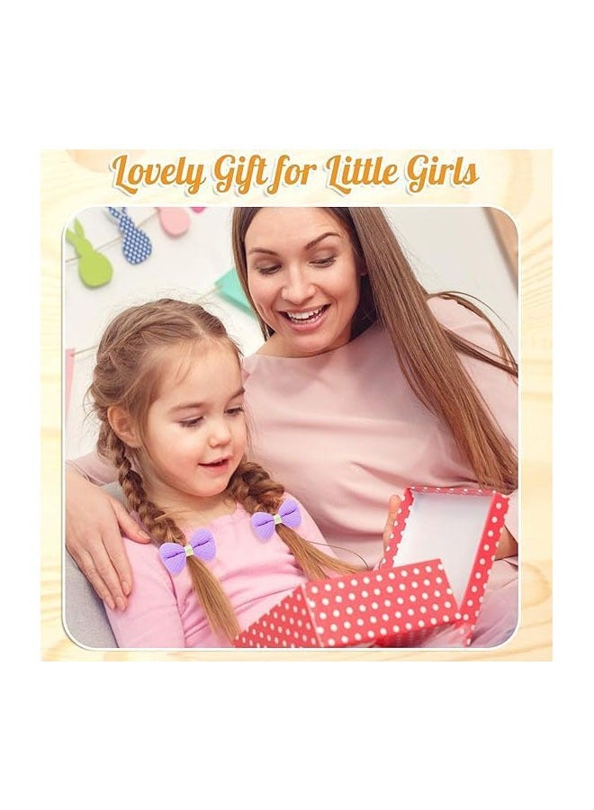 الوجبة 24 قطعة من ربطات شعر الفتيات اللطيفة، إكسسوارات شعر الأطفال الصغار، ربطات شعر الأطفال، ربطات شعر قطنية للأطفال مع فيونكات وأزهار، ربطات شعر ناعمة بدون درزات للأطفال الصغار، ربطات شعر مرنة على شكل زهور جميلة، حامل ذيل حصان كبير للفتيات والأطفال ذوي الشعر الكثيف والرفيع بدون تلف إكسسوارات الشعر - Image 3