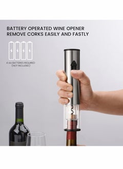 Excefore Electric Bottle Opener, Bottle Cutter Kit, Battery Operated Corkscrew Cordless Bottle Opener Kits Professional Can Opener with Foil Cutter for Party Bar, Battery Powered  - Image 5
