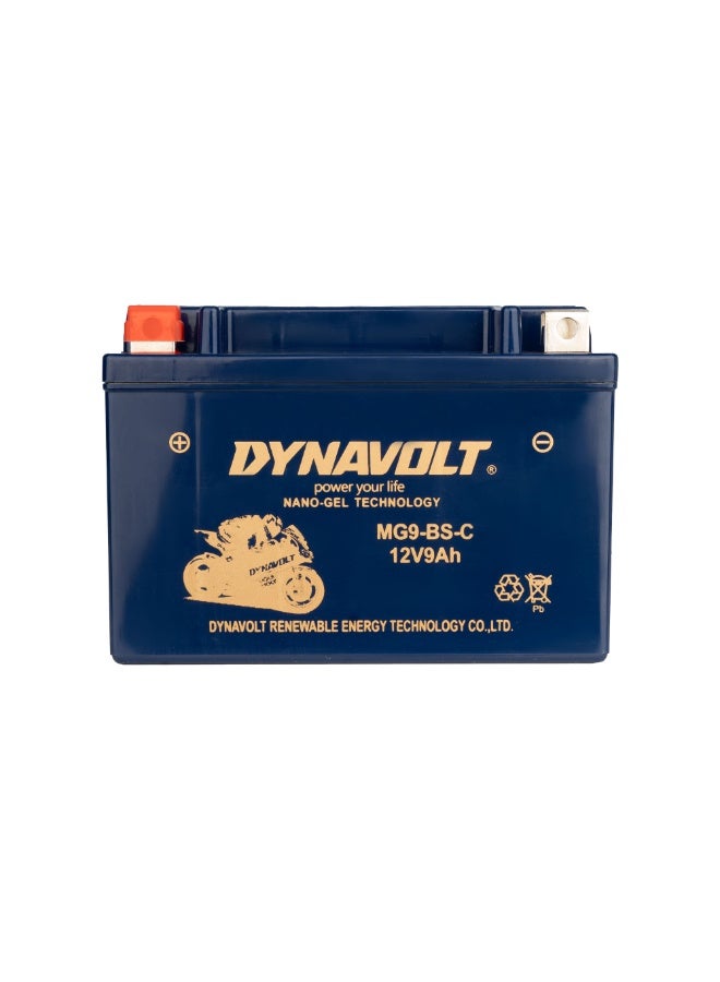 Dynavolt MG9-BS Motorcycle Battery – 12 V 9 Ah 150 CCA - Image 1