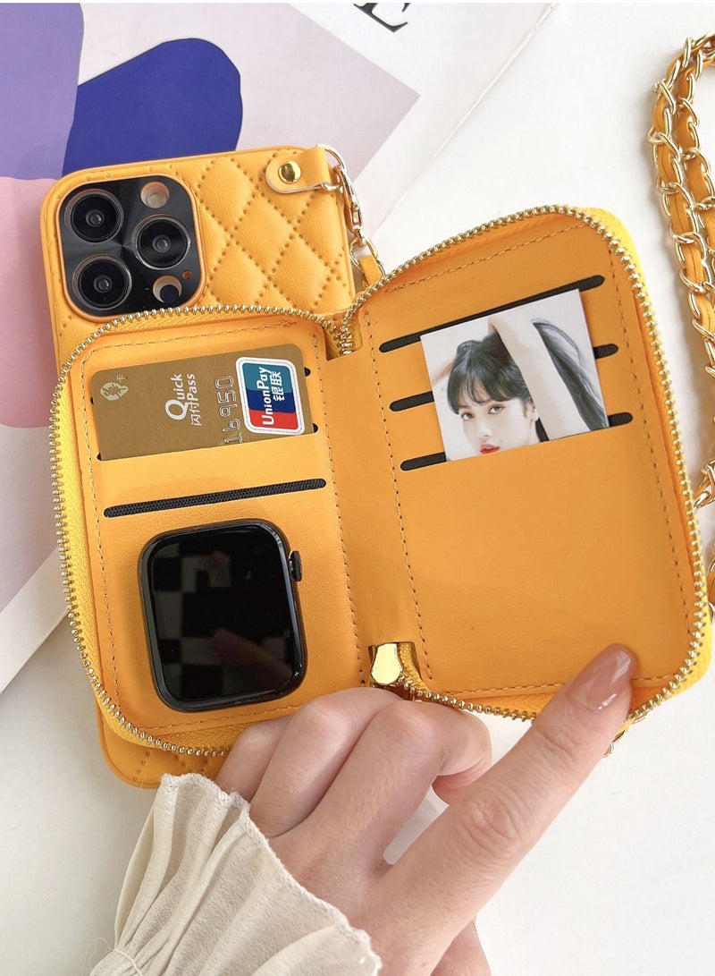 Suteni Crossbody Strap Back Cover Card Slots Leather Phone Case for iPhone  - Image 2
