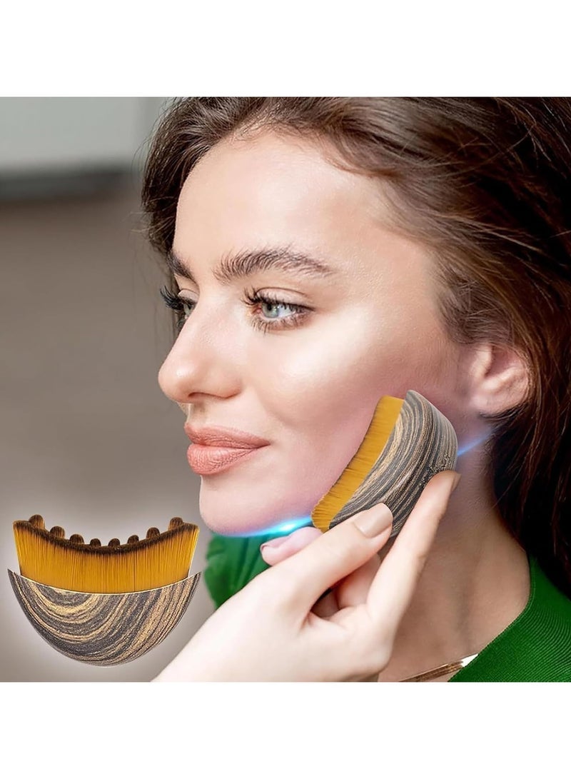 general Lymphatic Contour Face Brush, Dry Brushing Face Brush, Lymphatic Drainage Massager for Face, Chin & Jawline Sculpting, Ergonomically Designed to Fit The Skin Precisely Relieve Fatigue (Brush+Cover) - Image 2