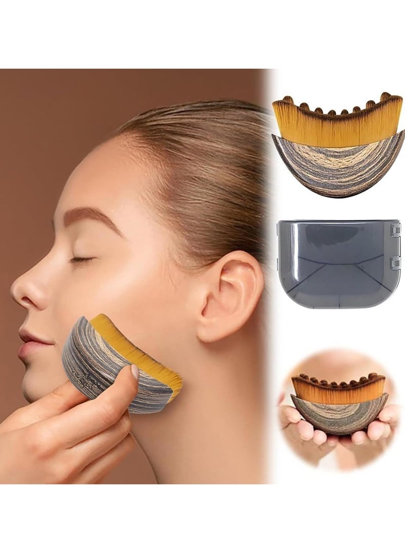 general Lymphatic Contour Face Brush, Dry Brushing Face Brush, Lymphatic Drainage Massager for Face, Chin & Jawline Sculpting, Ergonomically Designed to Fit The Skin Precisely Relieve Fatigue (Brush+Cover) - Image 1
