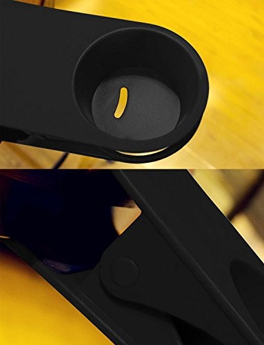 Twinsisi Drinking Cup Holder Clip - Home Office Table Desk Side Huge Water Beverage Soda Coffee Mug Holder for Potted Plant, Headphones, USB Cable, Pen Storage (Black) - Image 2