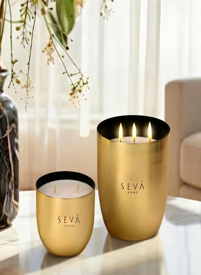 SEVA HOME Heirloom Bloom Scented Candle Gift Set (Pack of 2) | Luxury Aroma & Home Décor | Orchid & Tuberose | Natural Soy Wax | 40-55 Hour Burn - Image 2