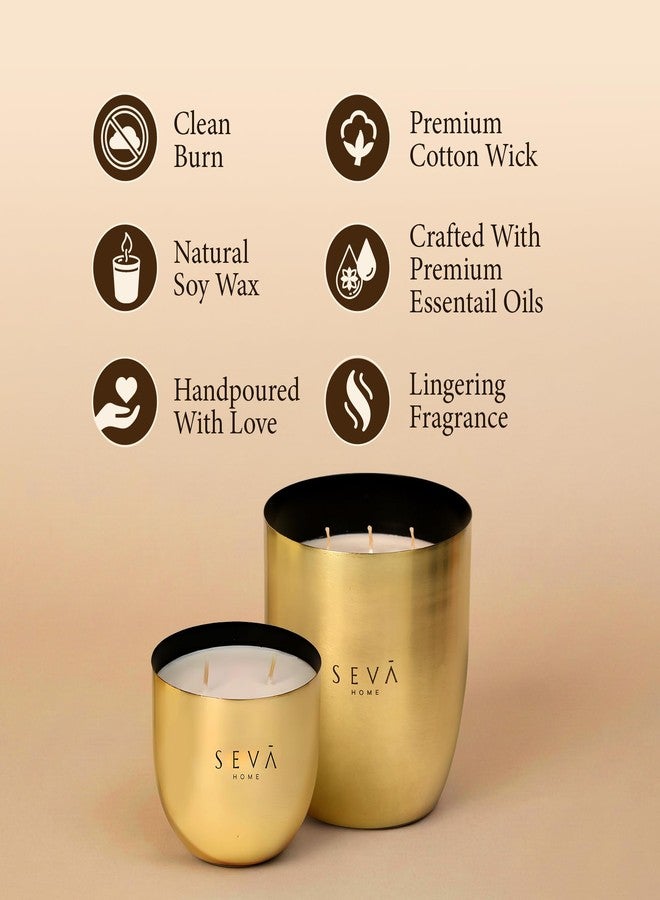 SEVA HOME Heirloom Bloom Scented Candle Gift Set (Pack of 2) | Luxury Aroma & Home Décor | Orchid & Tuberose | Natural Soy Wax | 40-55 Hour Burn - Image 5