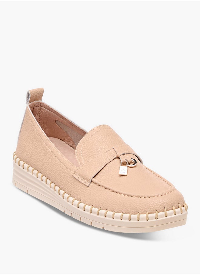 Flora Bella By Shoexpress Textured Slip-On Loafers  - Image 2