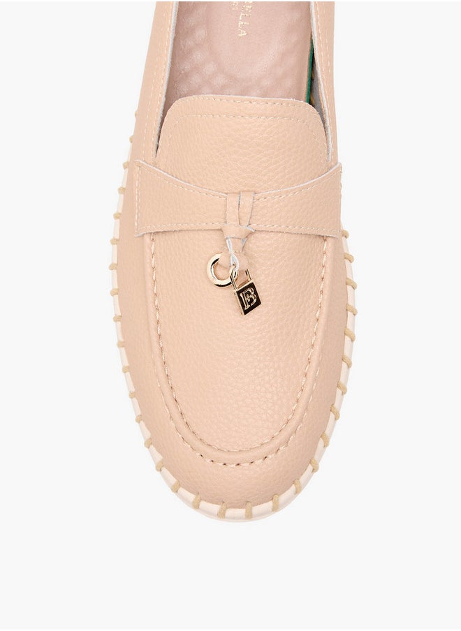 Flora Bella By Shoexpress Textured Slip-On Loafers  - Image 4