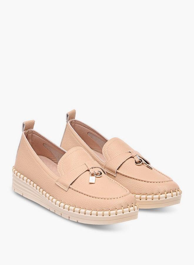 Flora Bella By Shoexpress Textured Slip-On Loafers - Image 3