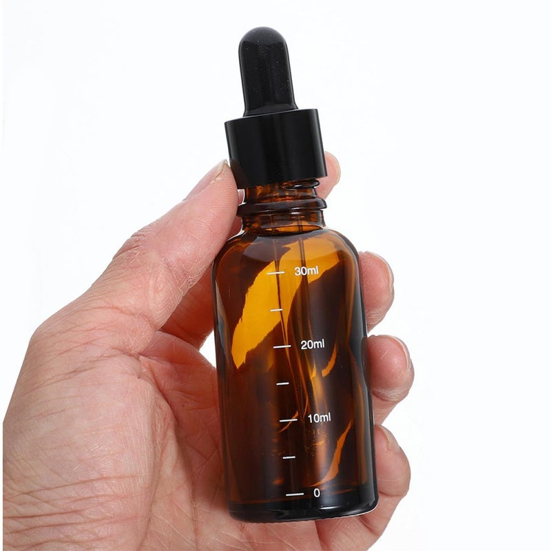 Amber Glass Dropper Bottles 6 Pack 30ml Scale for Essential Oils Travel - Image 4