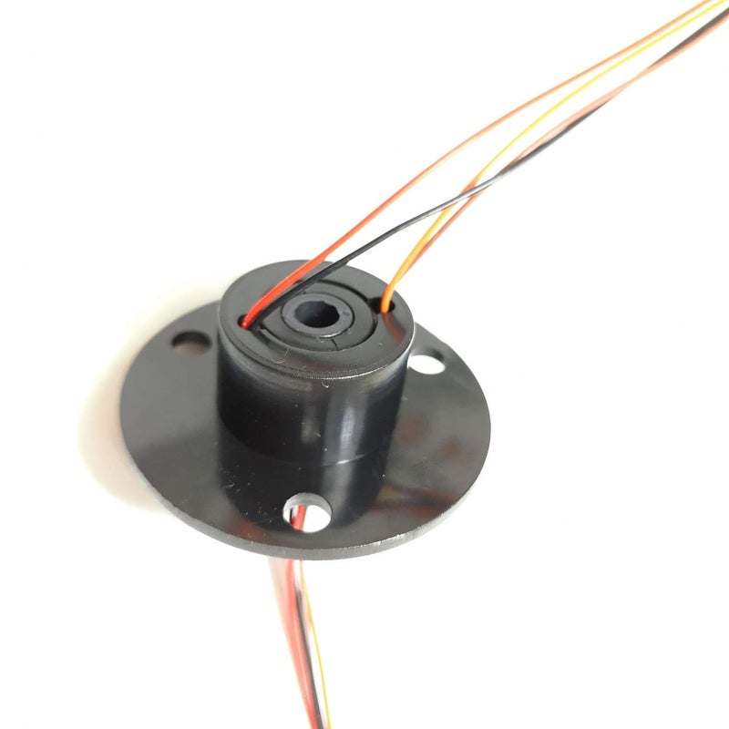 Taidacent Hollow Electrical Slip Ring - Rotary Contact 2/4/6/12 Road Collector, Conductive Electric Motor Rotating Connector (4 Wire 2A, Inner Hole 5mm, Outer Diameter 22mm) - Image 2