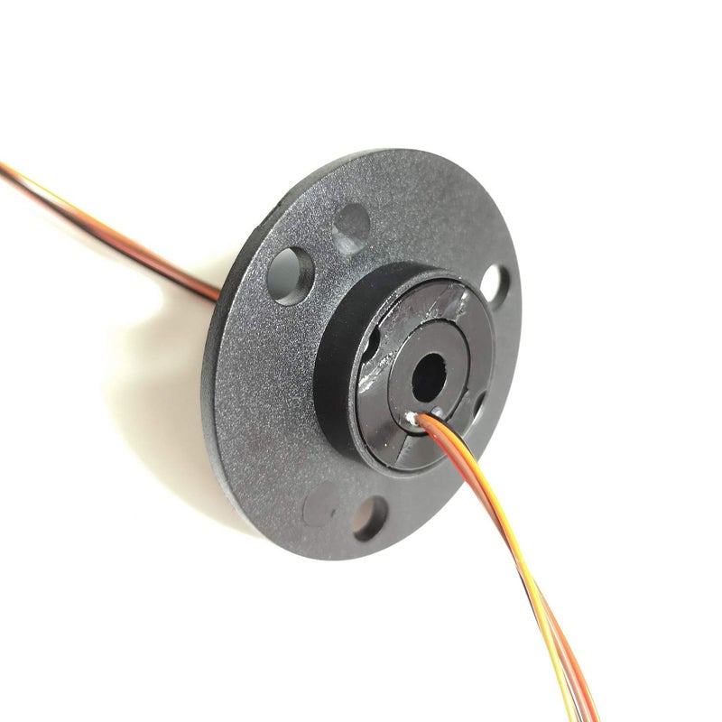 Taidacent Hollow Electrical Slip Ring - Rotary Contact 2/4/6/12 Road Collector, Conductive Electric Motor Rotating Connector (4 Wire 2A, Inner Hole 5mm, Outer Diameter 22mm) - Image 5