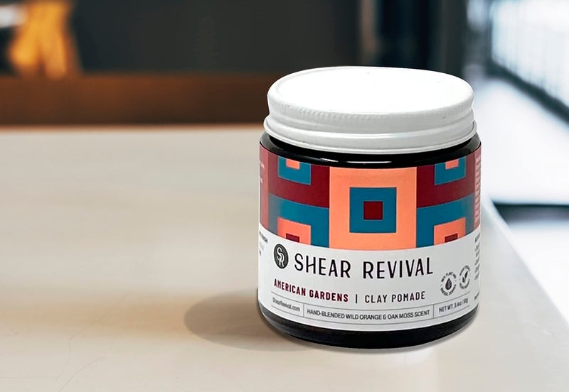 Shear Revival American Gardens Clay Pomade for Men & Women - Vegan, Strong Hold, Matte Dry Finish for All Hair Types, 99% All Natural Ingredients, Orange & Oakmoss Scent, Travel Friendly 3.4oz - Image 5