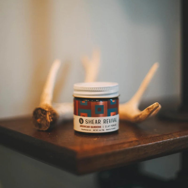 Shear Revival American Gardens Clay Pomade for Men & Women - Vegan, Strong Hold, Matte Dry Finish for All Hair Types, 99% All Natural Ingredients, Orange & Oakmoss Scent, Travel Friendly 3.4oz - Image 3