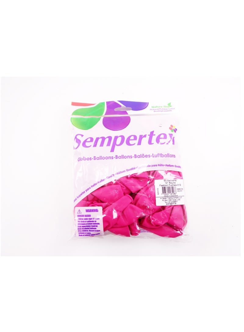 Sempertex 12-Inch Latex Balloons, Fuchsia - Image 2