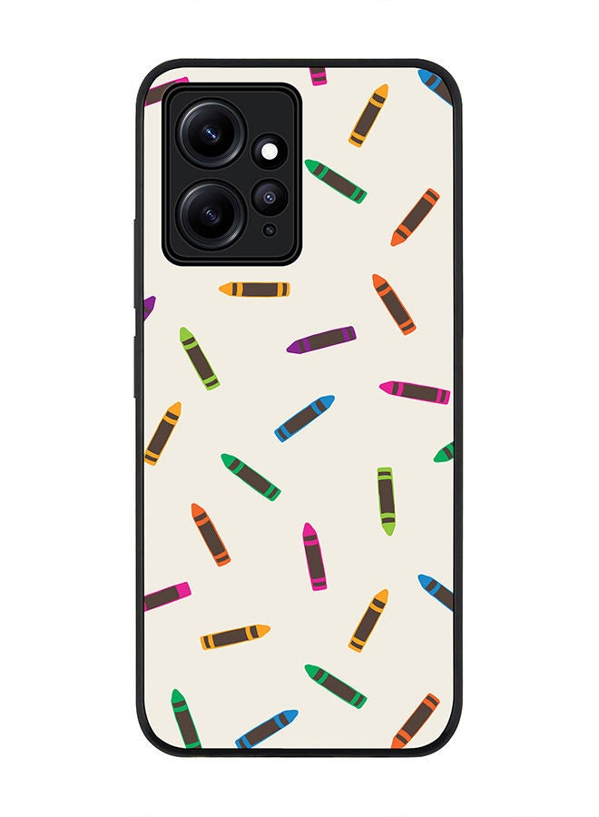Rugged Black edge case for Redmi Note 12 4G Slim fit Soft Case Flexible Rubber Edges Anti Drop TPU Gel Thin Cover - Crayon Pary