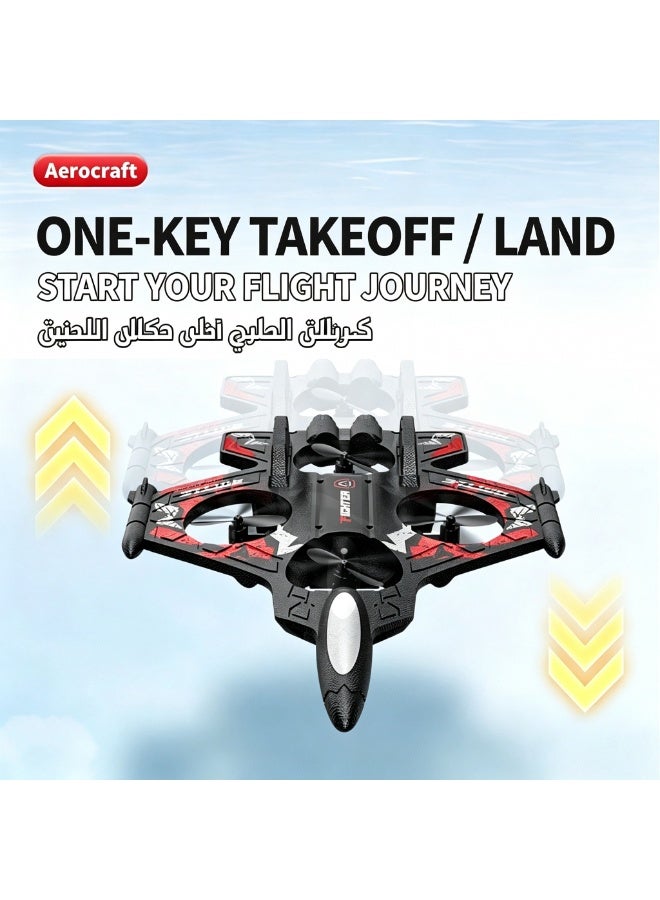 طائرة مقاتلة عن بُعد برغوة إيب، تحكم مزدوج، إقلاع بضغطة زر، دوران 360 درجة، لعبة طائرة للأطفال - Image 3