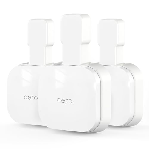 Mamerry Outlet Wall Mount for eero 7, Stand Bracket Holder Compatible with eero 7 Dual-Band Mesh Wi-Fi 7 Router Extender, No Messy Wires, Space Saving(3 Pack) - Image 1