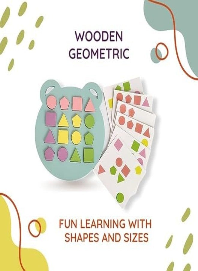 SubiMouIQ Wooden Geometric Peg Sorting Board – Montessori Educational Toy for Toddlers | Promotes Shape, Color Recognition & Fine Motor Skills | Safe, Non-Toxic Learning Toy for Kids 18 Months and Up - Image 2
