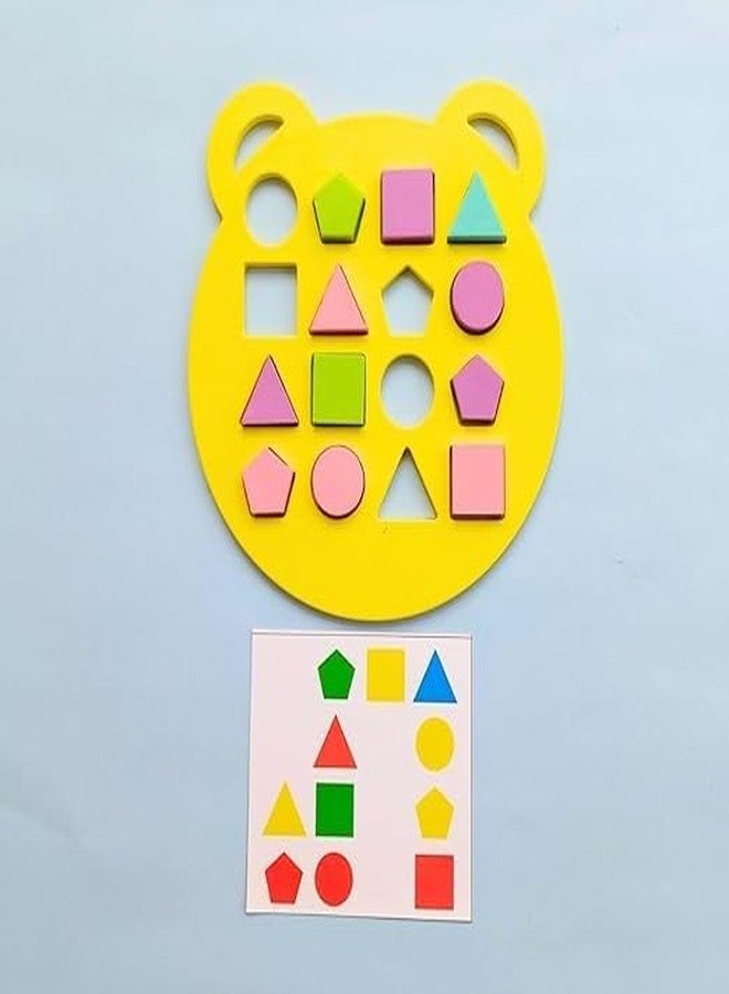 SubiMouIQ Wooden Geometric Peg Sorting Board – Montessori Educational Toy for Toddlers | Promotes Shape, Color Recognition & Fine Motor Skills | Safe, Non-Toxic Learning Toy for Kids 18 Months and Up - Image 5
