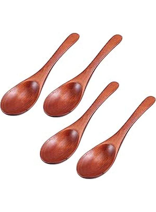 Lightweight Wooden Spoons Set of 4 Multipurpose 16cm Kitchen Utensils - Image 1