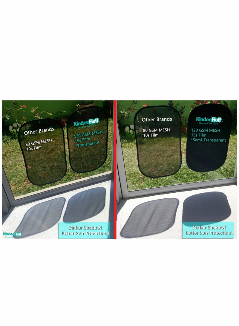 Generic 4 Pack Car Window Sun Shades for Kids UV Protection Cling Design 21x14 Inches Keeps Your Child Safe from Glare and Sun  - Image 5