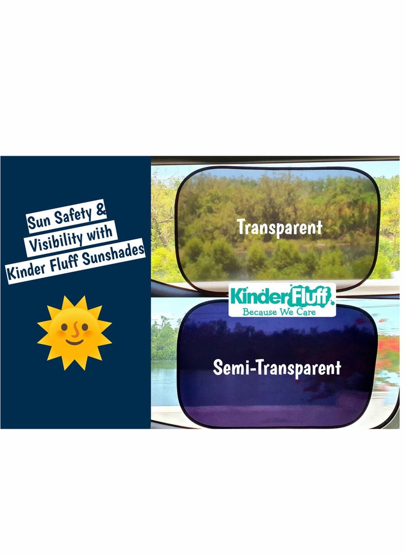 Generic 4 Pack Car Window Sun Shades for Kids UV Protection Cling Design 21x14 Inches Keeps Your Child Safe from Glare and Sun  - Image 2