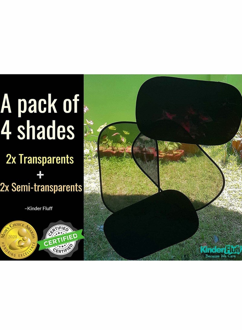 Generic 4 Pack Car Window Sun Shades for Kids UV Protection Cling Design 21x14 Inches Keeps Your Child Safe from Glare and Sun  - Image 4
