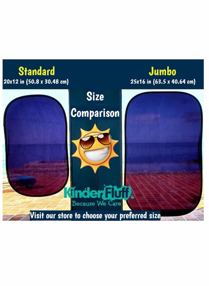 Generic 4 Pack Car Window Sun Shades for Kids UV Protection Cling Design 21x14 Inches Keeps Your Child Safe from Glare and Sun  - Image 3