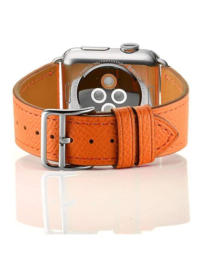 NIBEMINENT Replacement Band For Apple Watch Series 1/2/3/4 44/42 mm Orange - Image 4