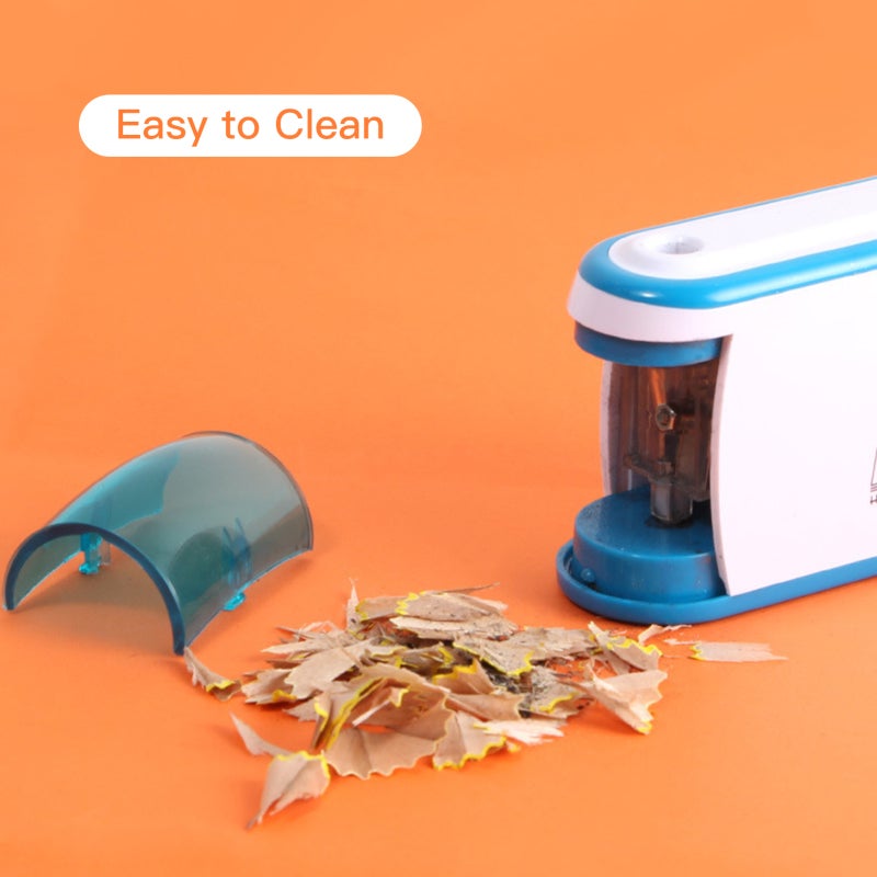 Automatic Pencil Sharpener: 4 AA Battery Operated, Pressure Self Starting, Safety Protection - Easy Clean Portable Design for Home, School and Art Use - Image 5