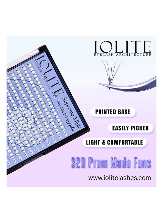 Iolite Eyelash Extensions -  5D Supreme Mink Pre-Made Fan Lash Extensions – D Curl, 0.7T Mix (8mm-16mm) | Fast Application | Premium Volume, Lightweight & Natural | Salon-Quality for Lash Artists ISMP5DD7T - MIX - Image 3