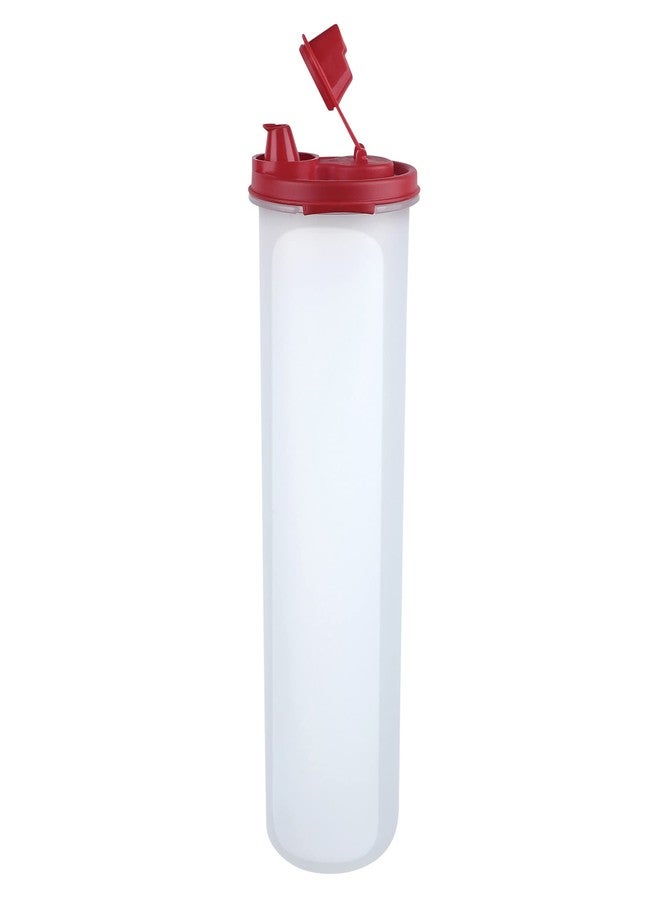 Cutting EDGE Air-Tight & Leak Proof Plastic Oil Pourer - for Vinegar, Sauces, Olive & Refined Oils, Easy Flow, BPA Free, Refrigerator Safe (Dark Red) (1, 1.1L) - Image 5