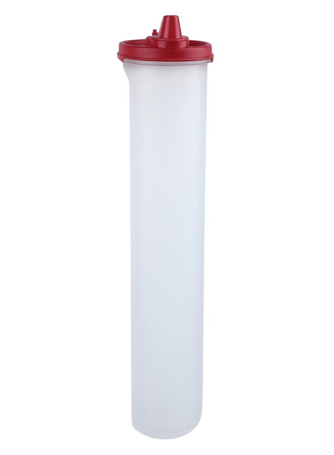 Cutting EDGE Air-Tight & Leak Proof Plastic Oil Pourer - for Vinegar, Sauces, Olive & Refined Oils, Easy Flow, BPA Free, Refrigerator Safe (Dark Red) (1, 1.1L) - Image 4