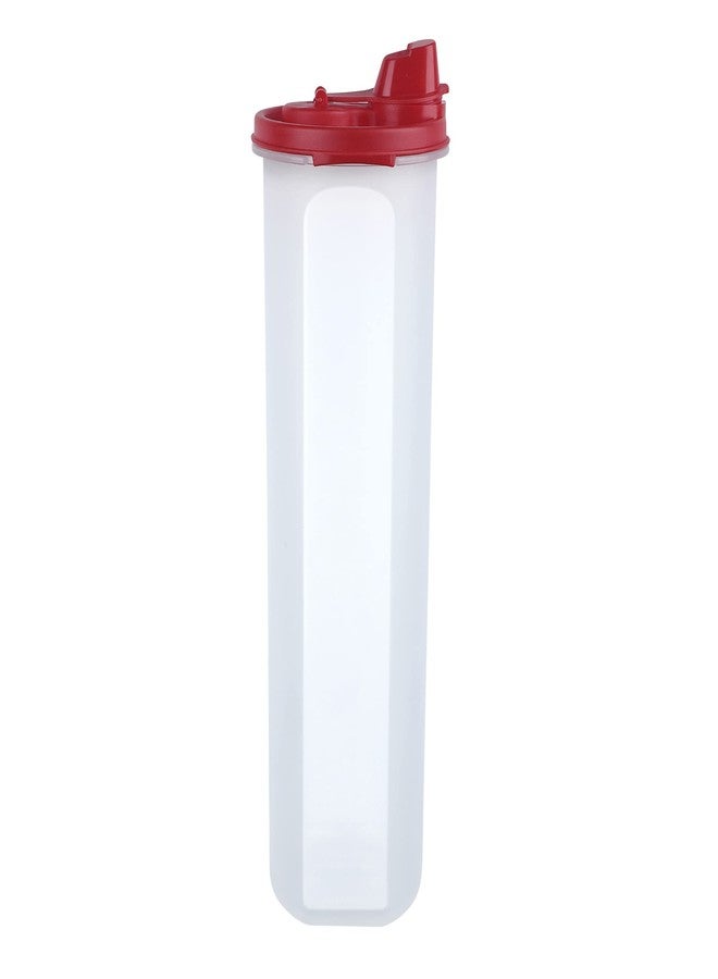 Cutting EDGE Air-Tight & Leak Proof Plastic Oil Pourer - for Vinegar, Sauces, Olive & Refined Oils, Easy Flow, BPA Free, Refrigerator Safe (Dark Red) (1, 1.1L) - Image 3