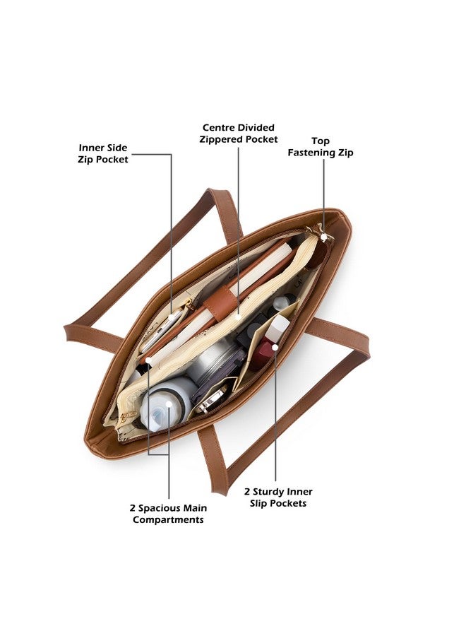 Lavie Women's Raya Tote Handbag | Ladies Purse Handbags| Gift for Women - Image 4