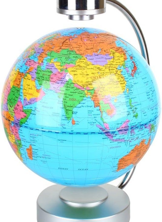 klarako Floating Globe, Office Desk Display Magnetic Levitating and Rotating Planet Earth Globe Ball with World Map, Cool and Educational Gift Idea for Him - 8" Ball with Levitation Stand (Blue)  - Image 2