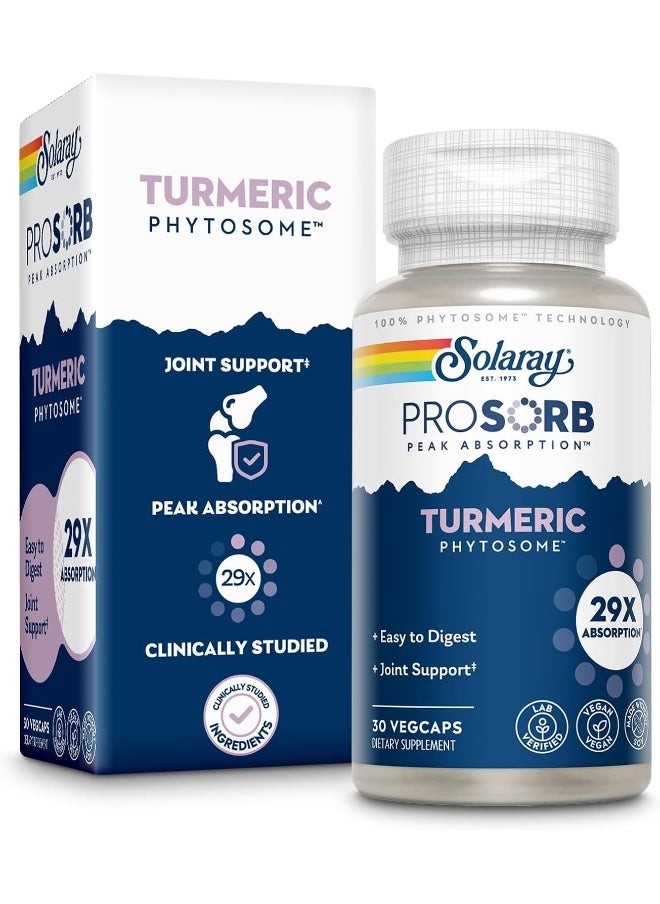 Solaray - Prosorb Turmeric Phytosome Enhanced Absorption Joint And Inflammation Support 30 Vcaps - Image 1