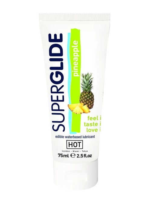 Super Glide Edible Pineapple Waterbased Lubricant - 75 ml