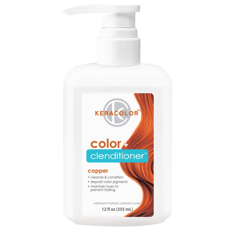 Keracolor Clenditioner COPPER Hair Dye - Semi Permanent Hair Color Depositing Conditioner, 12 Fl. Oz. - Image 1