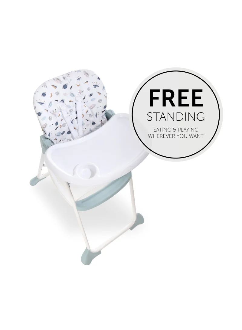 هوك High Chair Sit N Fold, For Children From 6 Months To 15 Kg, Compact Foldable, Adjustable Back And Tray, Large Storage Basket, Space